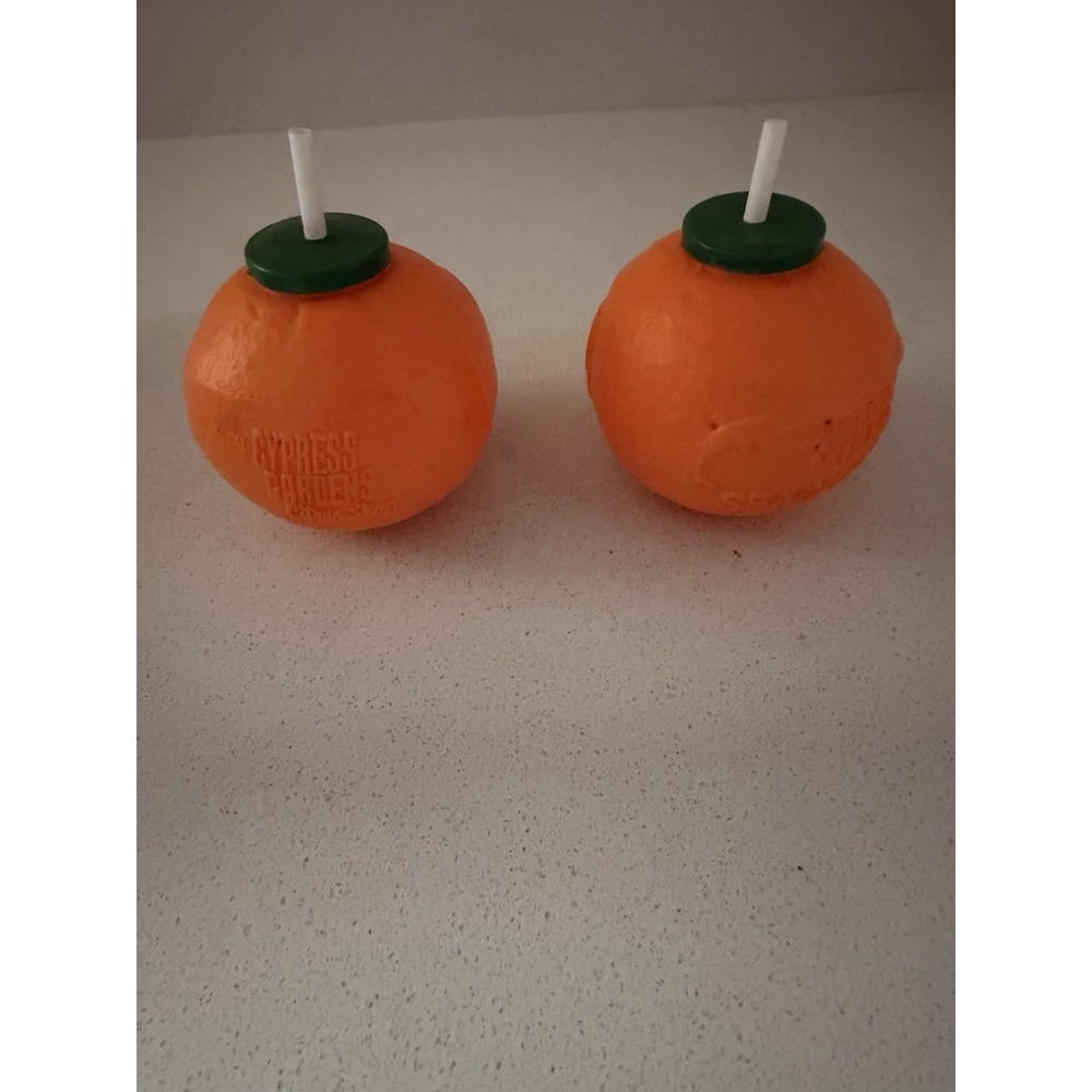 VTG Cypress Gardens Florida & Miami Sea Aquarium Orange Juice Souvenir Cup Set